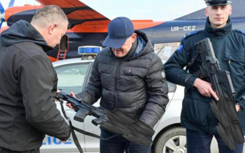 Sveçla në aeroport falënderon Kroacinë për armët e gjata: Nga sot secila patrullë do të jetë e pajisur me to