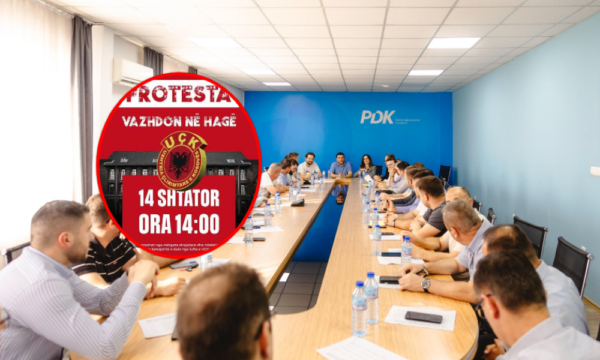 PDK merr pjesë në protestën në Hagë, Krasniqi: Protestojmë për drejtësi, UÇK mbetet themeli i lirisë sonë